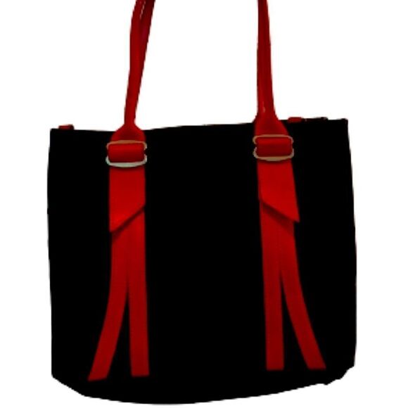 Vintage Jack Gomme Paris Black Canvas Tote, Unisex Lightweight Shoulder Bag - Picture 1 of 11